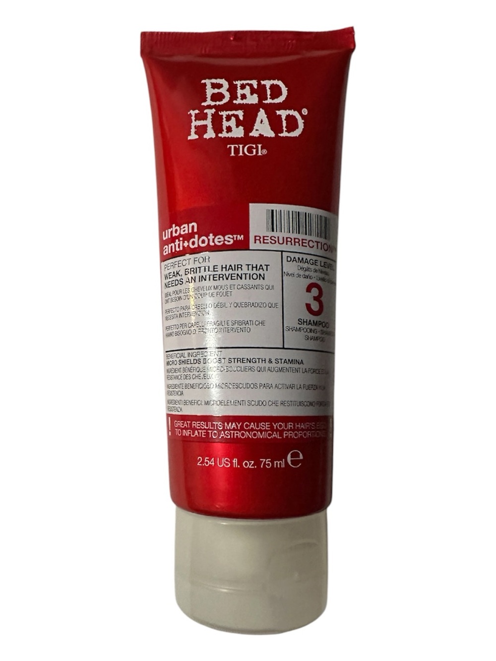 Bed Head Urban Anti+dotes Resurrection Shampoo Damage Level 3 Travel Size